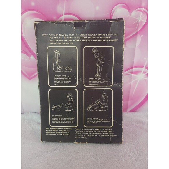 The Original Tummy Trimmer Blue Vintage Spring Abdominal Metal Exerciser w/ Box - Picture 2 of 12